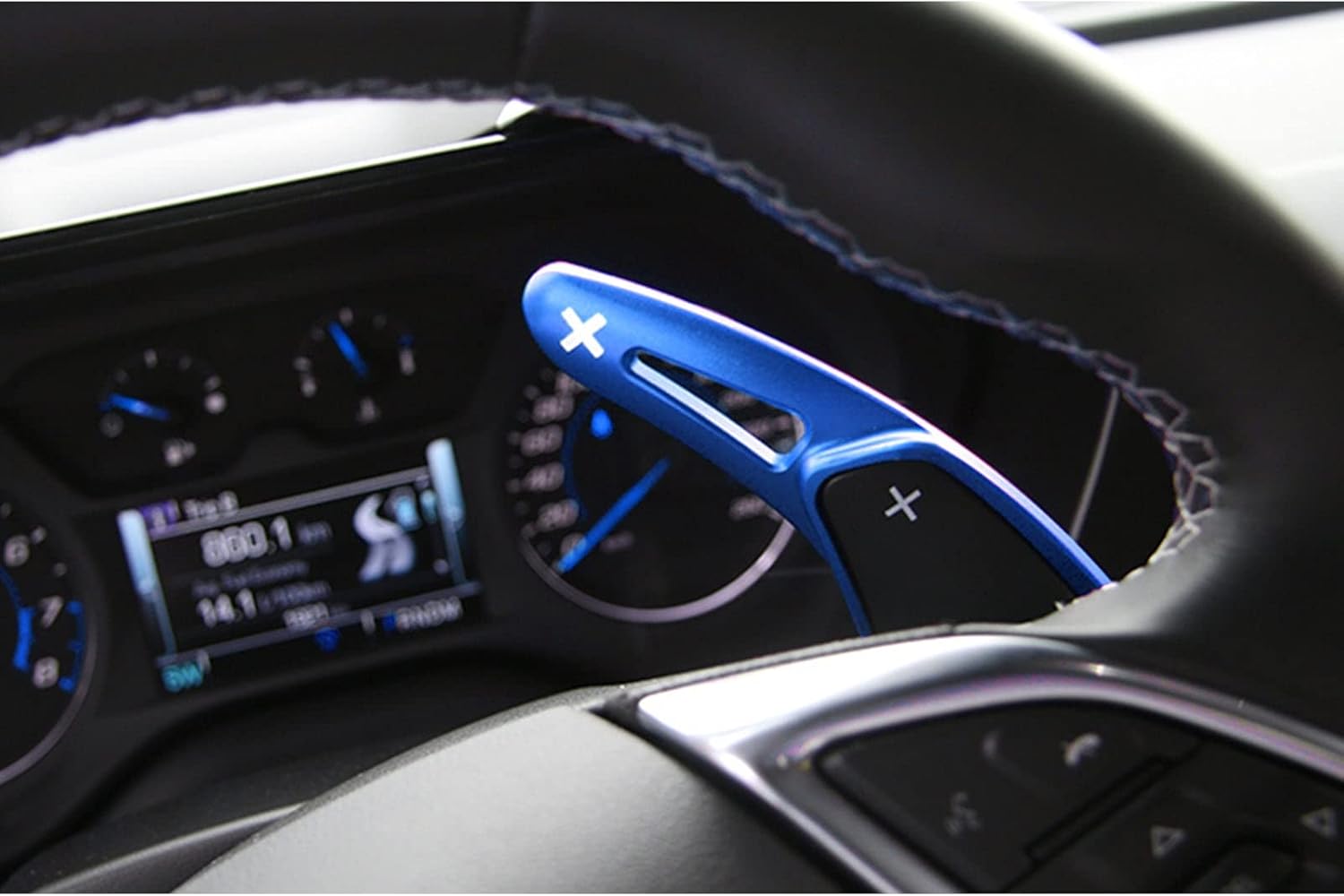x xotic tech Blue Aluminum Alloy Paddle Shifter Extensions Cover Trim Compatible with Chevy Camaro 6th Gen 2016 2017 2018 2019 2020 2021 2022 2023 2024, C7 Corvette 2014-2019 Interior Accessories
