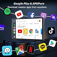 Vista 3 de CarlinKit CarPlay Ai Box Magic Box Android 13.0 Sistema inalámbrico CarPlay Adaptador Android Auto Soporte Netflix YouTube Google GPS+Glonass