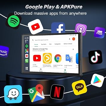 CarlinKit CarPlay Ai Box Magic Box Android 13.0 System محول CarPlay اللاسلكي Android Auto Support Netflix YouTube Google GPS+Glonass 4GNetwork.for iPhone & Android Phone، سلكي إلى لاسلكي، 8 جيجابايت + 128 جيجابايت