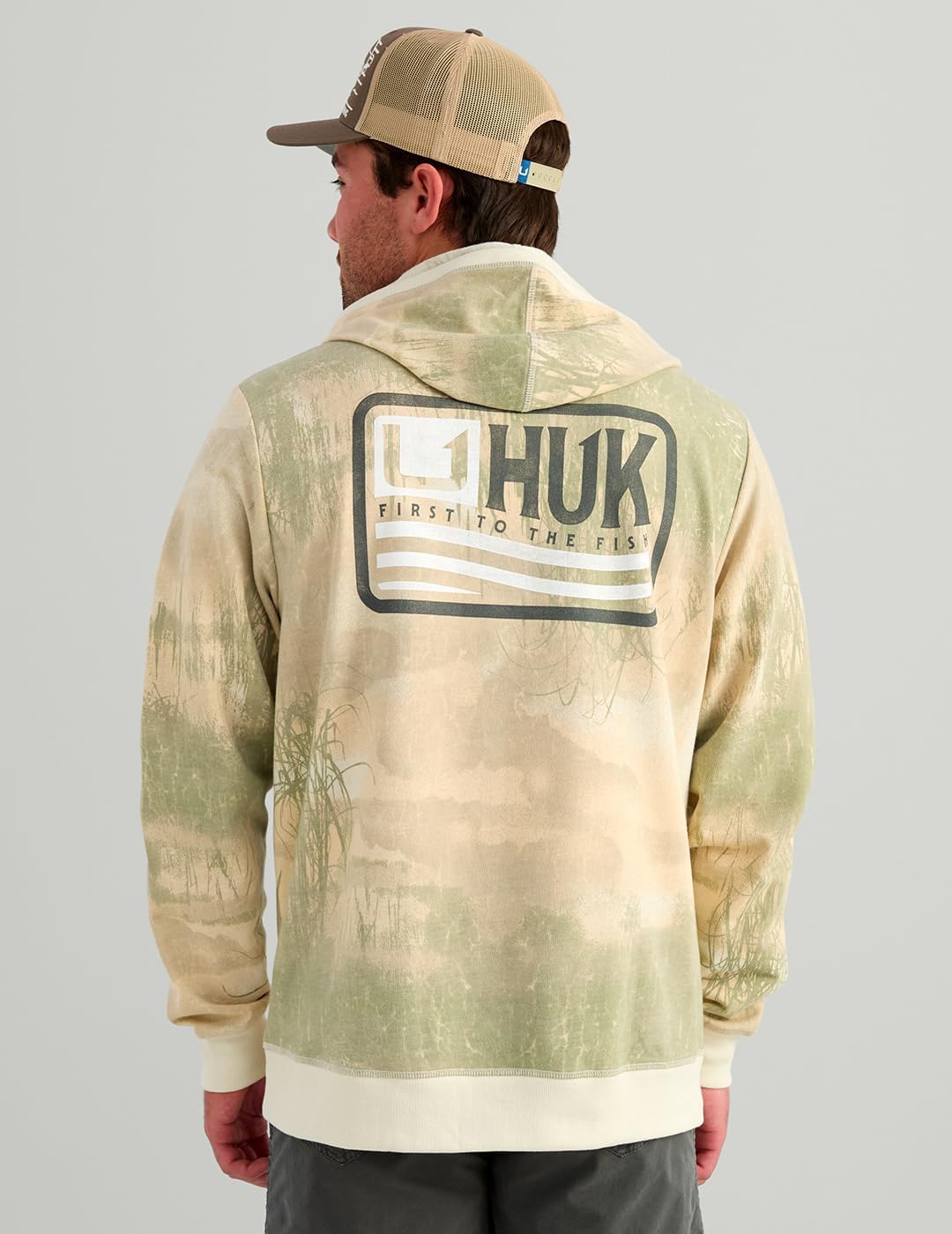 HUK Men's Edisto Terry Hoodie, Soft Terry Cloth Pullover, Lightweight Casual Fishing Hoodie