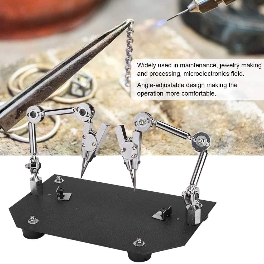 Welding Work Clip, Welding Table Clamps for Soldering, Welding Fixture Clip Sturdy, Third Hand Tool 360° Adjustable, Auxiliary Welding Work Clip for Soldering Repairing