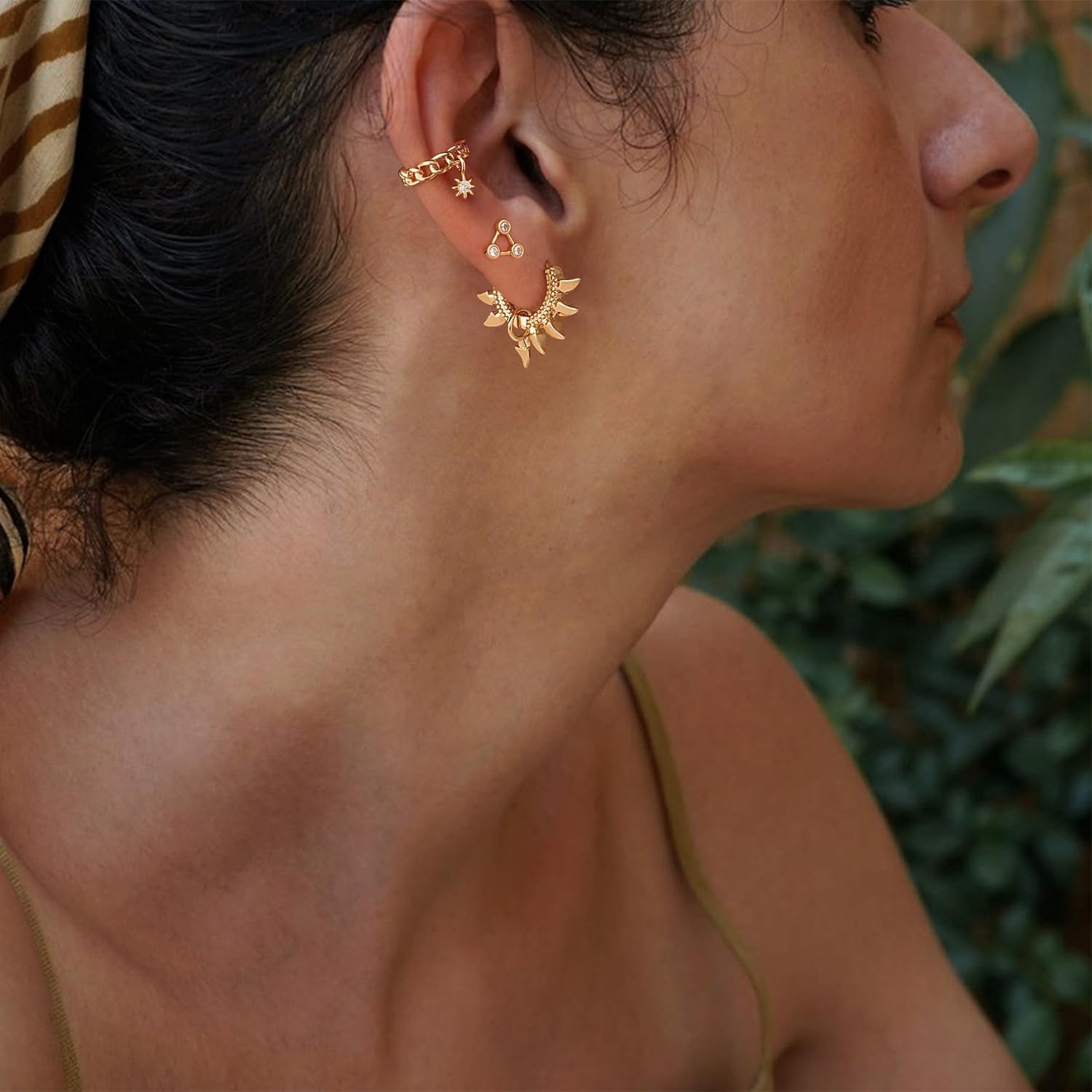 MYEARS Women Earrings Gold Huggie Hoop 14K Small Simple Hypoallergenic Everyday Jewelry - Image 2