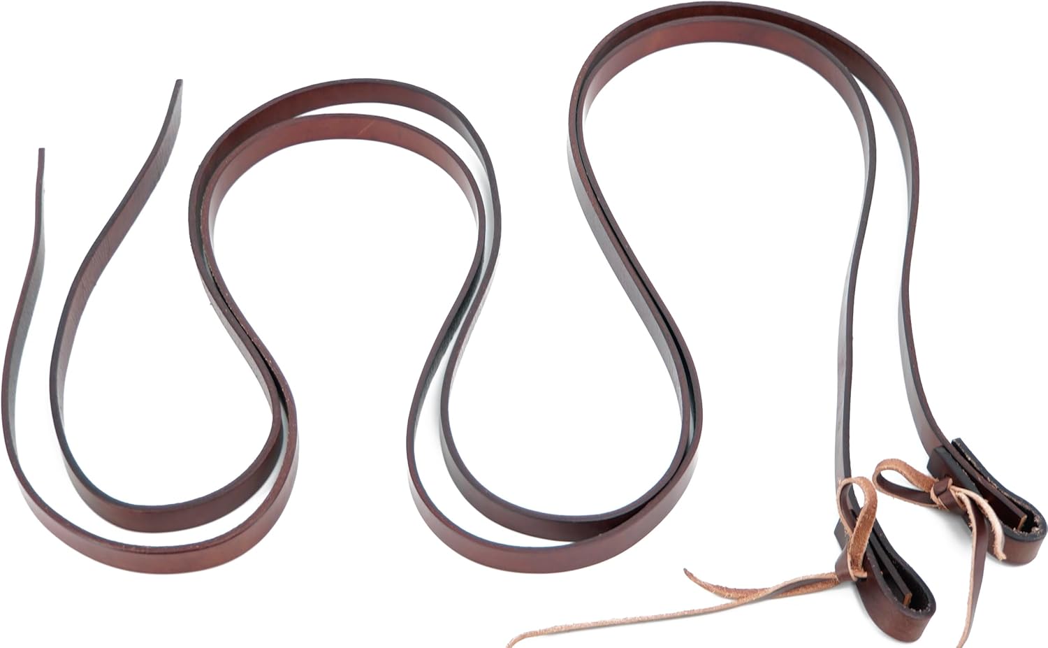 Western Horse Split Reins, Heavy Harness Leather, 5/8" x 7', Brown