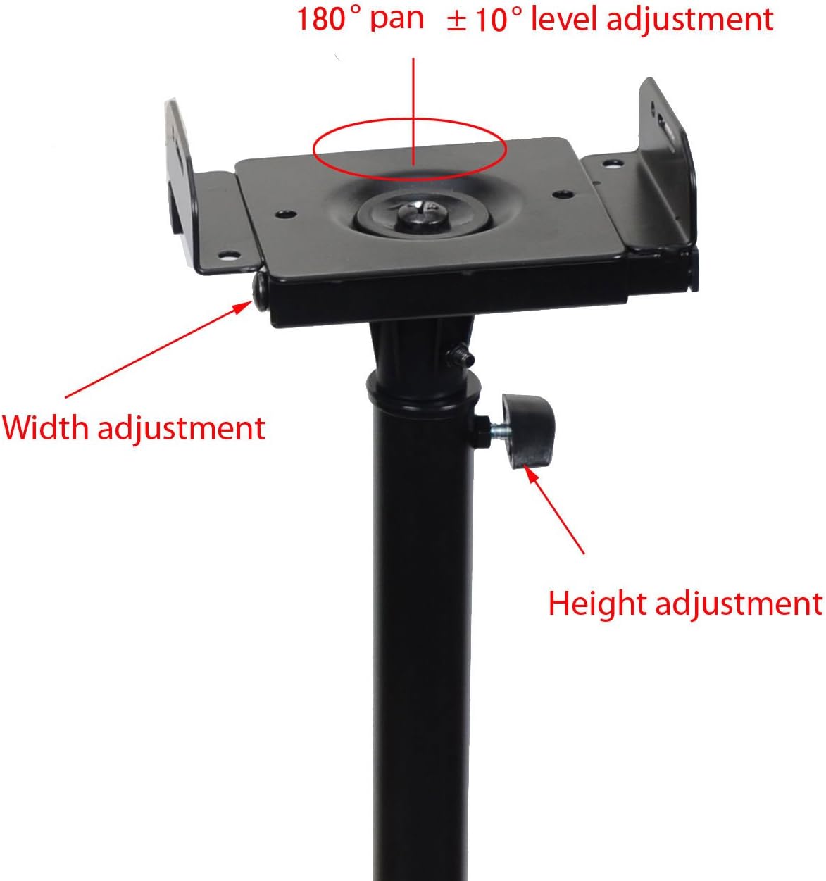 2 Speaker Stand 4 ft Adjustable Silver MS07B2 1B7