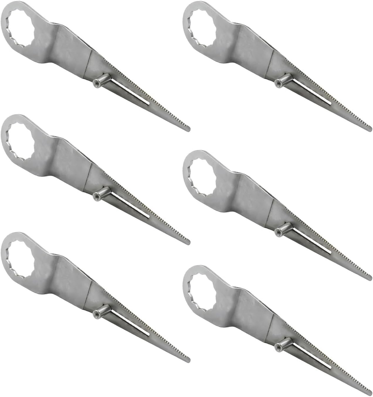 Pneumatic Air Windshield Remover Cutter Blades Powered Cold Knife Blade Z-Bend With Adjustable Depth Stop With Toothed For Car Doors Window Seal Cutter Replacement Parts 90mm 3.54" 6PK