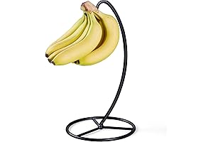 Banana Tree Holder Stand, Metal Banana Tree Hanger Black, Keeps Bananas Fresh For 15LB