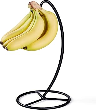 Banana Holder Stand, Banana Hanger Black-Metal Bananas Tree Hanger