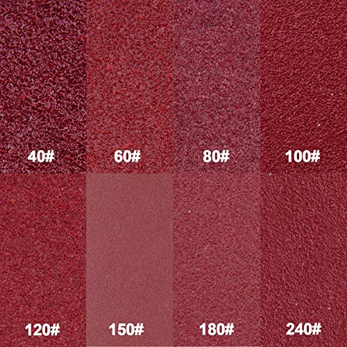 Austor 55 Pieces Triangle Sandpaper Pads Triangular Sanding Sheets Hook And Loop Triangle Sanding Pads Assorted 40/60/80/100/120/150/180/240 Grit Fit For 3-1/8 Inch Oscillating Multi Tool, No Holes #TOP4