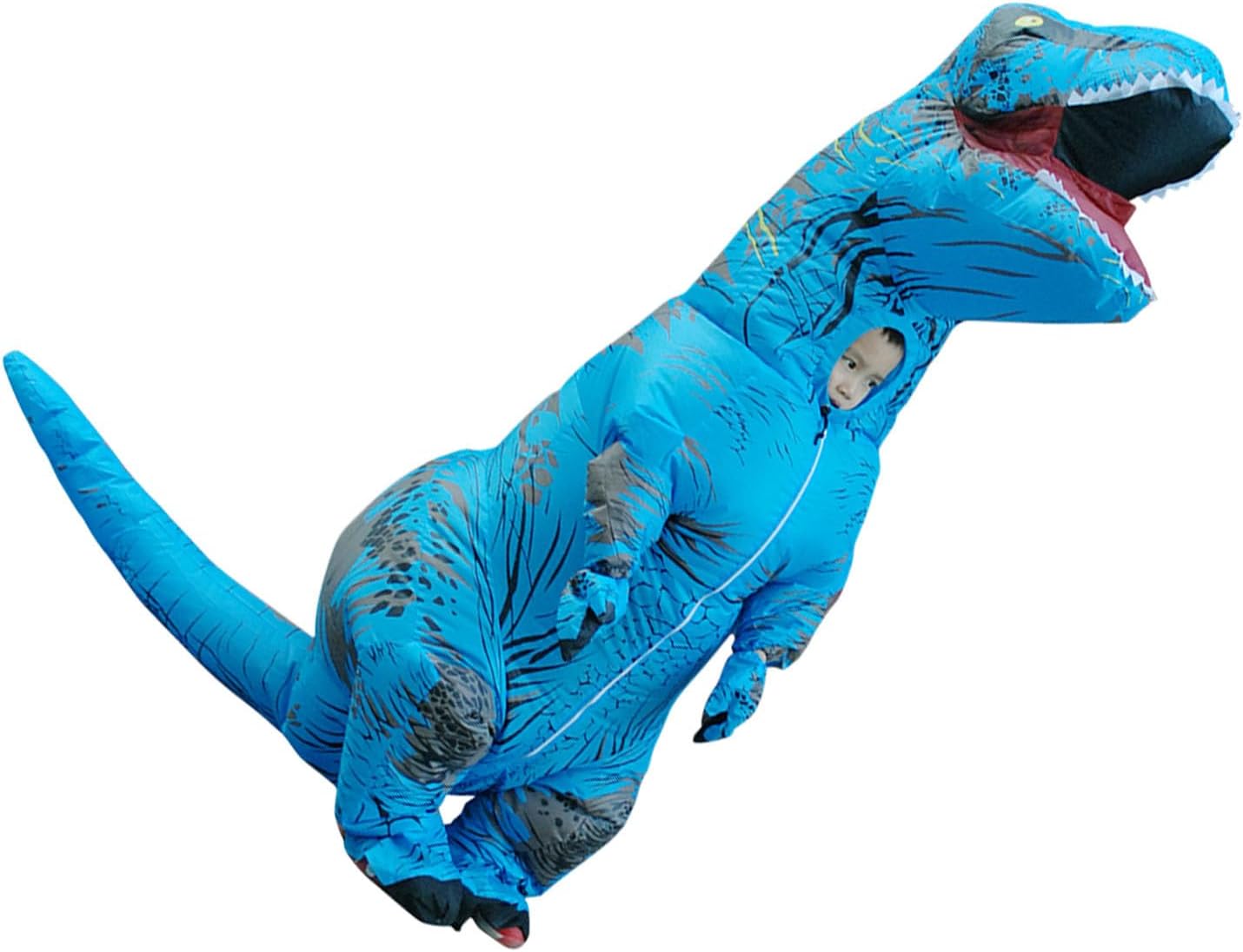 Pomya T Rex Inflatable Costume, Inflatable Dinosaur Costume Lightweight for Christmas for Children 120‑140cm (Children)