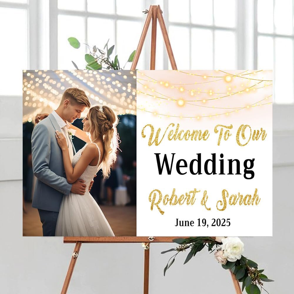 Personalized Wedding Yard Sign, Welcome To Our Wedding Sign, Decorations, Party Decor, Outdoor Plastic Sign Weatherproof #2
