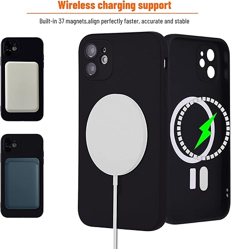Miniatura 65 de Funda magnética para iPhone 11, suave y delgada, antihuellas, elegante funda para teléfono con protección de cámara, compatible con MagSafe, azul