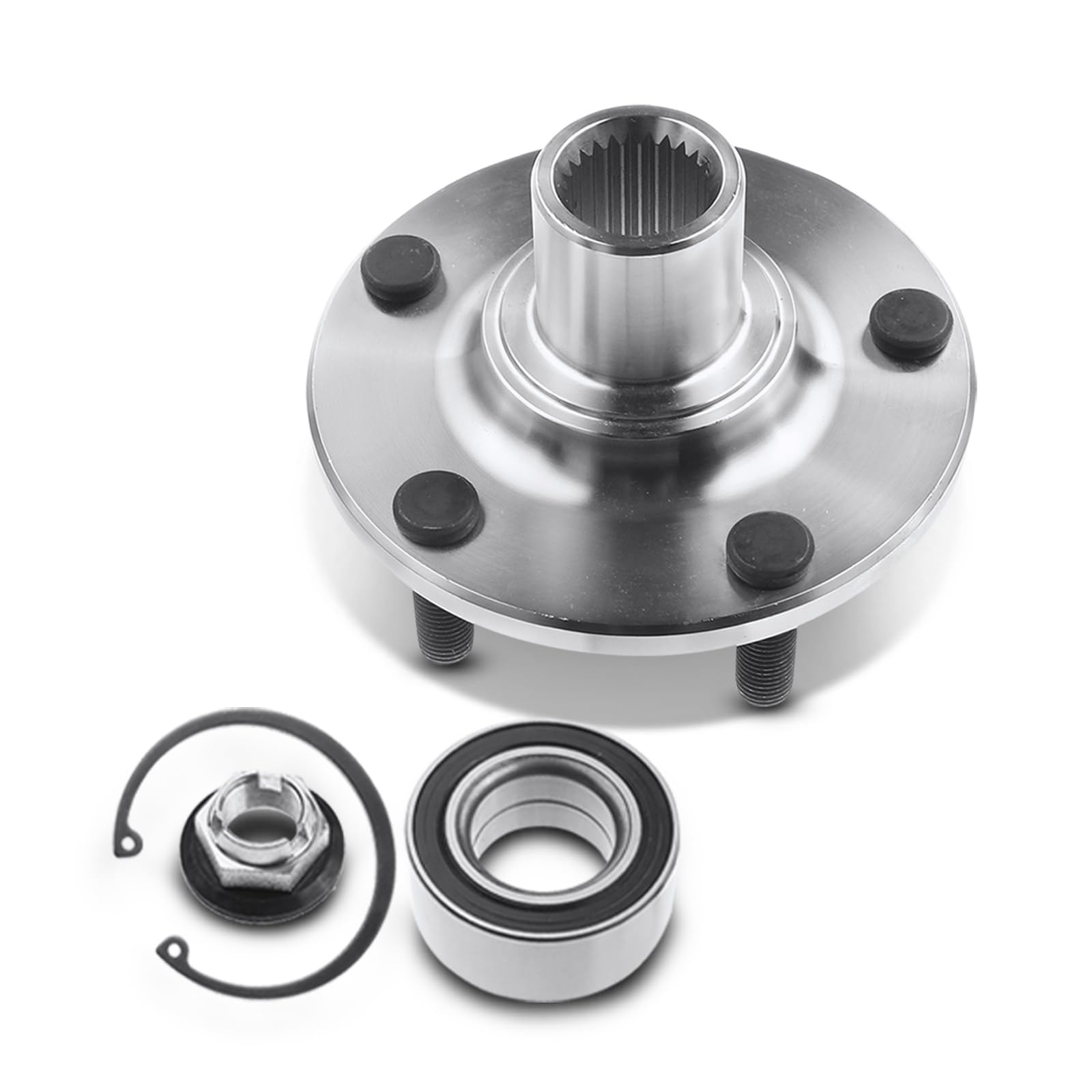 Frankberg Cojinete de rueda Juego de cojinetes de rueda Eje delantero Rueda con brida diámetro 131,3 Compatible con Transit Connect P65 P70 P80 18L 2002-2013 Replace# 518519