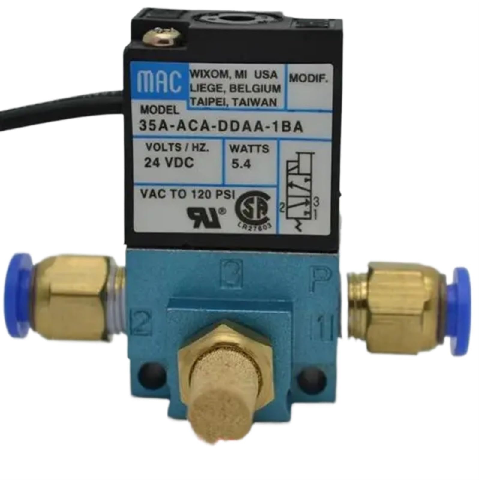 3 Port Electronic Boost Control Solenoid Valve 35A-ACA-DDBA-1BA 35A-ACA-DDFA-1BA 35A-ACA-DDAA-1BA with Brass(DDAA 24V)
