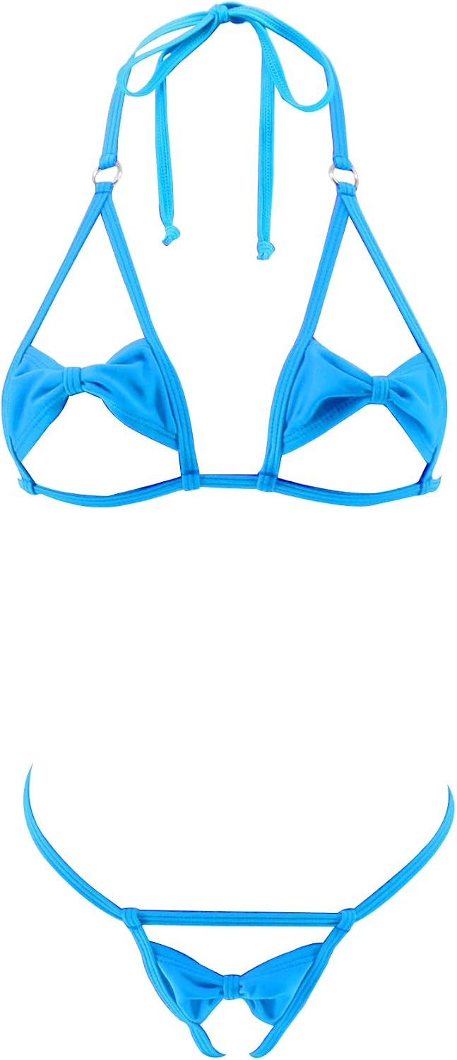SHERRYLO Micro String Bikini Slutty Crotchless Extreme Bikinis Sexy Exotic Mini Gstring Thong Swimsuit Skimpy Bathing Suit