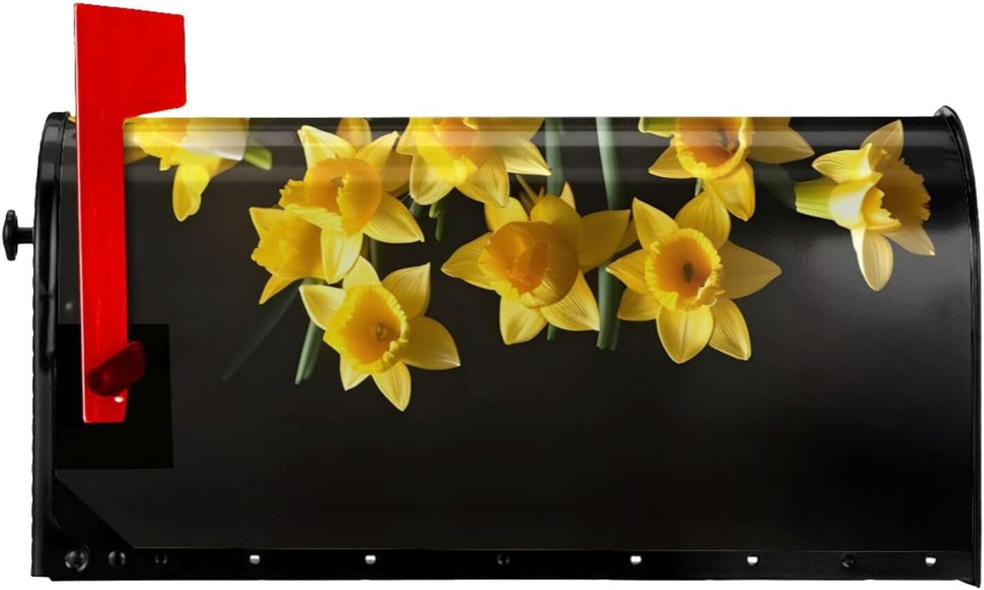 Bouquet of Daffodil Mailbox Covers Magnetic Post Box Cover Wraps Standard Size 21x18 Inches for Garden Yard Decor