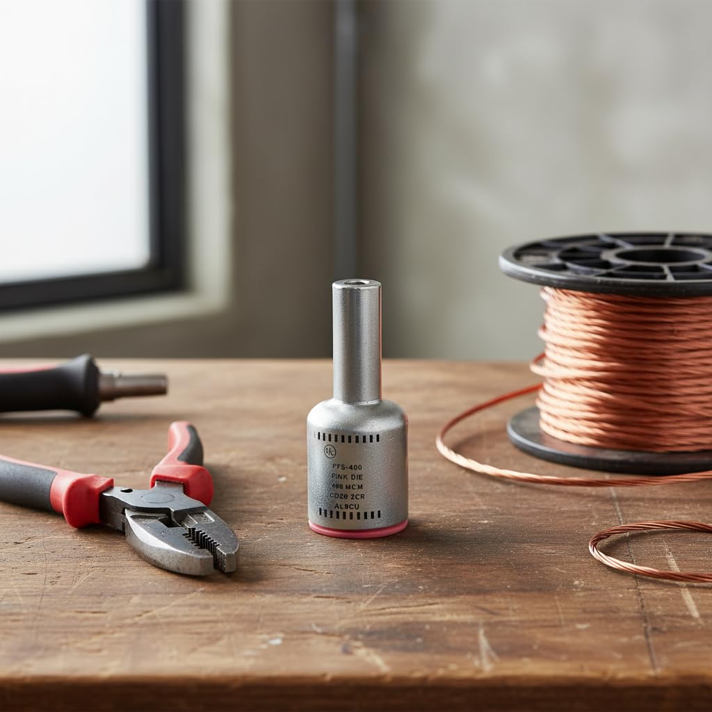 Morris 90977 Straight Solid Pin Terminal Compression Type Connector with 4/0 Awg Cable to 2/0 Pin Wire Range, 5-Pack