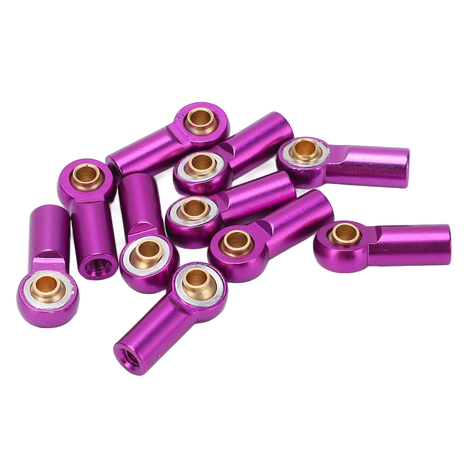 SUNGOOYUE RC Link Rod Ends,10pcs Link Rod End Joint Aluminum M3 Metal Ball End Head Holder for AXIAL SCX10 1/10 RC Car(Purple) - Image 3