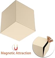 Vista 6 de Sumnacon Funda de Caja de Paños Cuadrada Elegante Caja de Paños con Base Magnética de PU, Funda de Paños de Cuero en Cubo para Sala de Estar, Baño