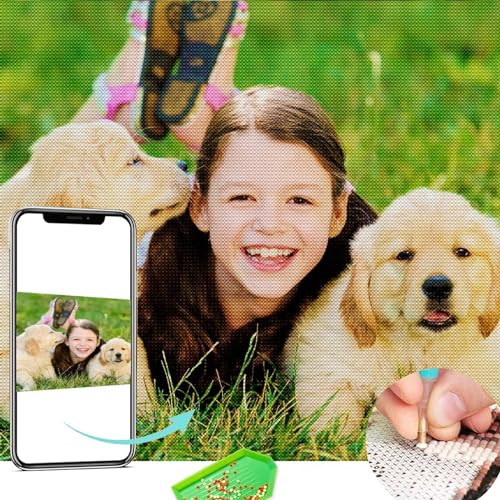 Kit Diamond Painting Personalizzato 5D - 30x40cm Con Diamanti Quadrati, Idea Regalo DIY - Foto 9