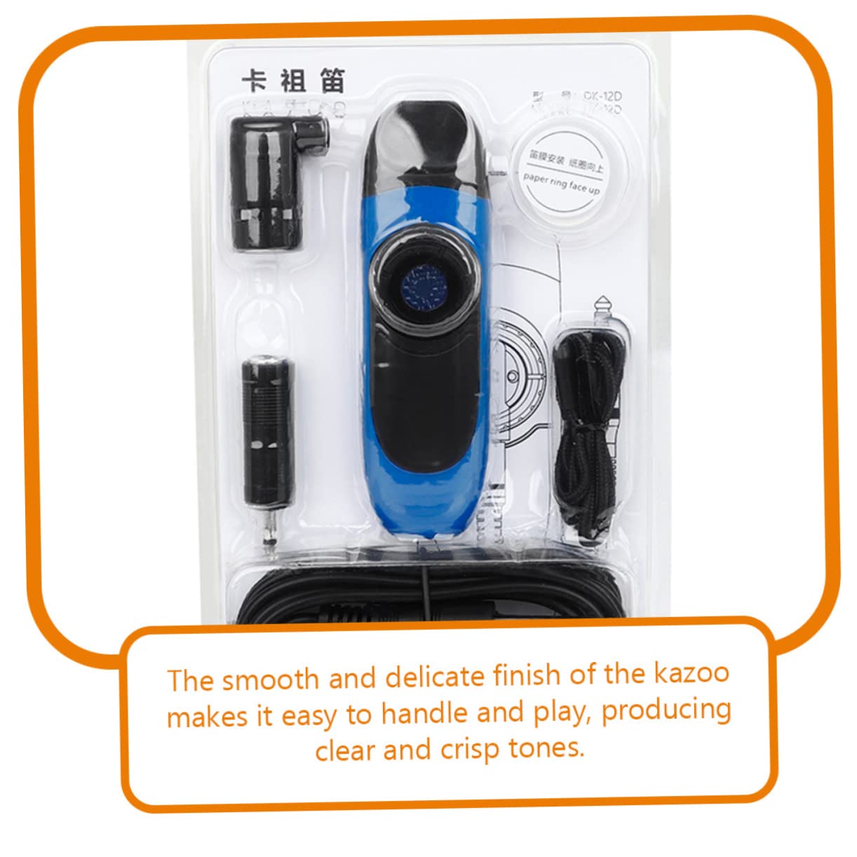 ULDIGI 1Set Electric Kazoo with Flute Diaphragms Connecting Wire High Sound Reproduction Mouth Instrument for Adults Unique Sound Development