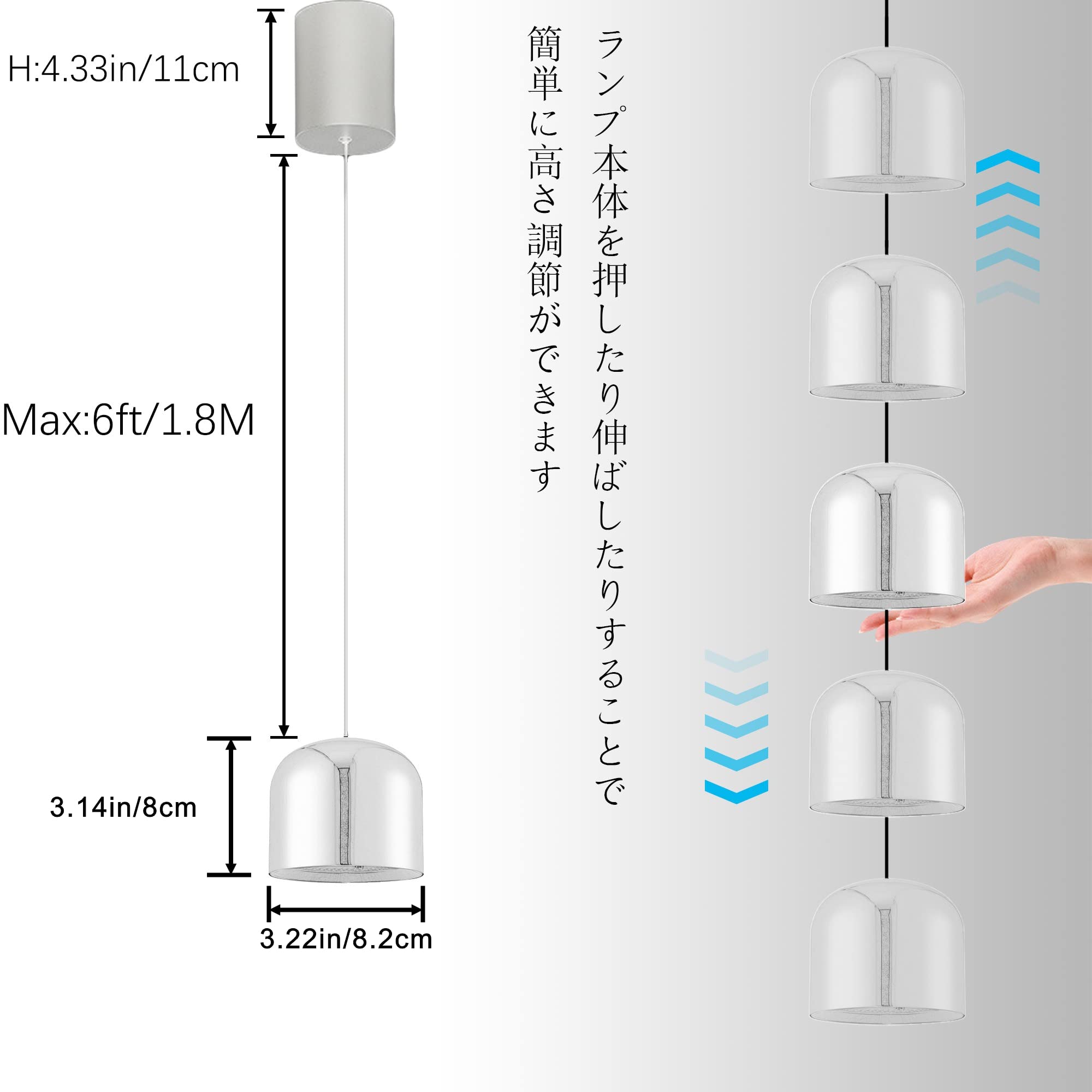 Amazon.co.jp : SKIVTGLAMP ダクトレール用 ペンダントライト 円形 
