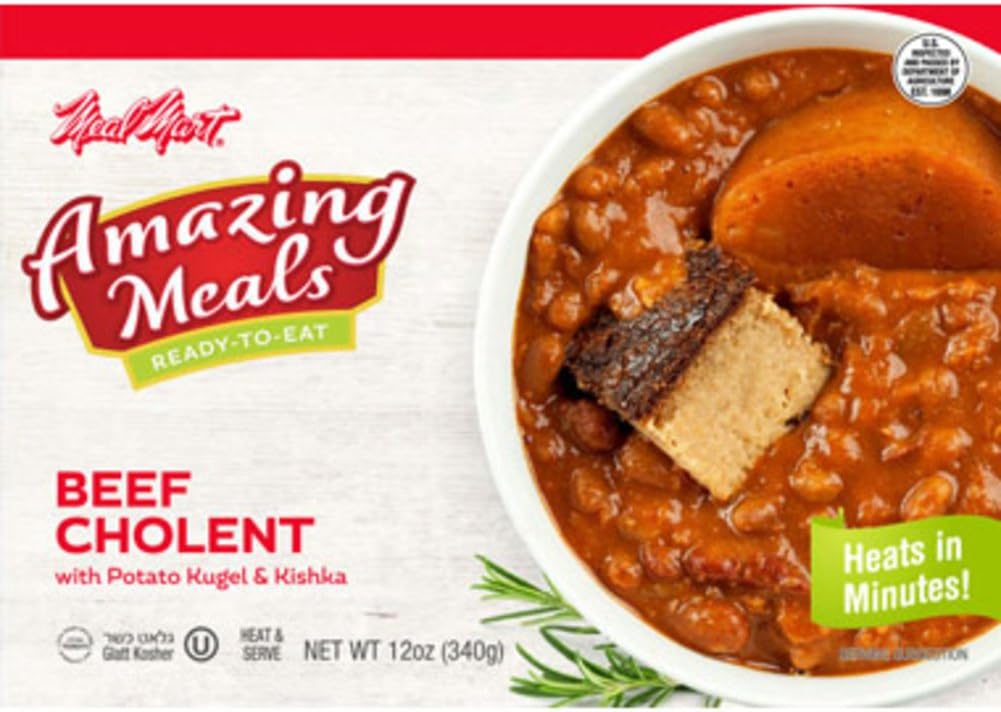 'Amazing Meals' Glatt Kosher Beef Cholent with Potato Kugel and Kishka by AMAZING MEALS