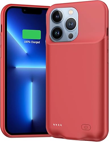 BOVSRT Funda de batería para iPhone 13 Pro Max, 8500 mAh, funda protectora portátil delgada compatible con iPhone 13 Pro Max (6.7 pulgadas), funda