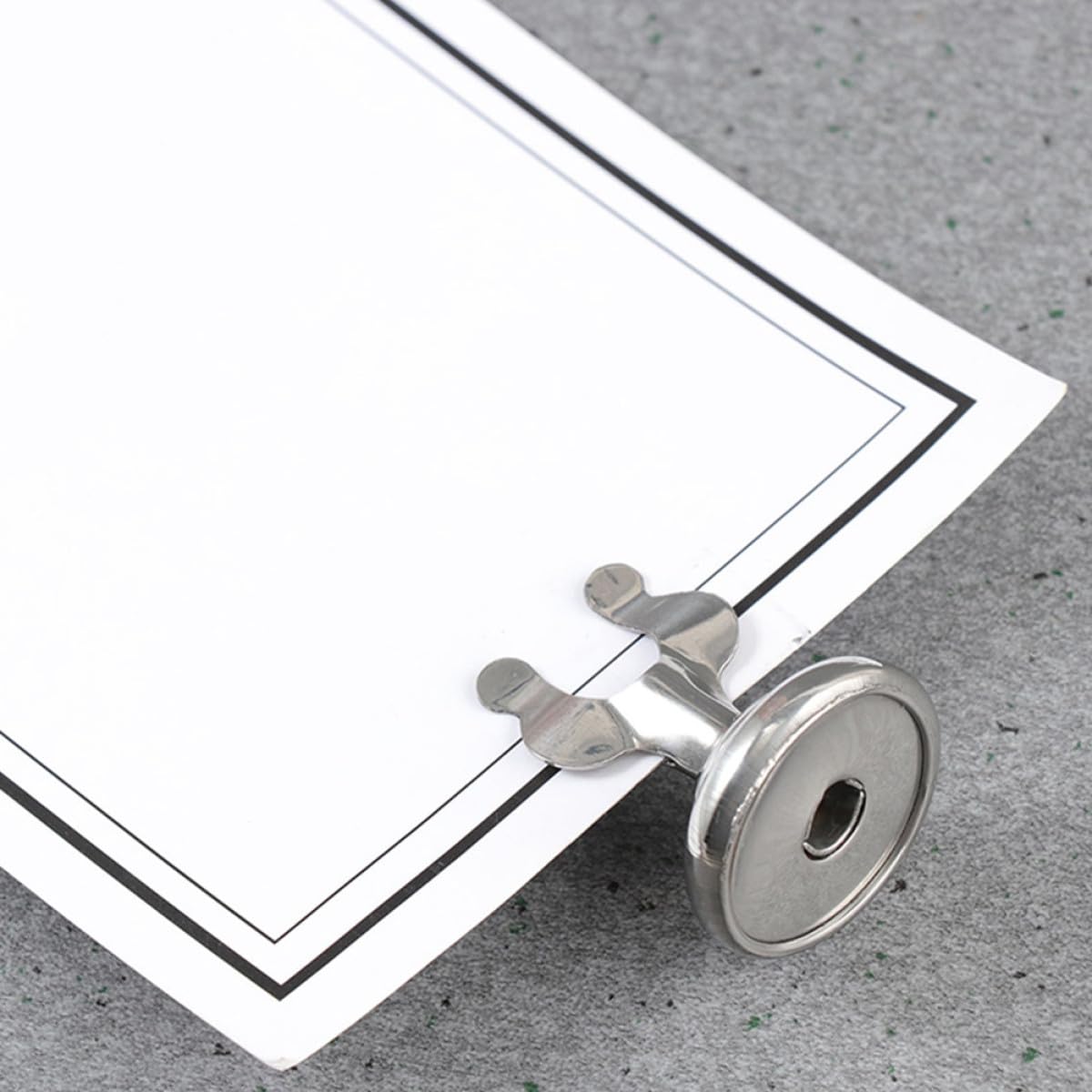 Table de 7 Inoxydable en Porte-Cartes Argenté de Acier Numéro Forme en U Simple Élégant, Support Lot Pièces pour Restaurant et Décoration Maison