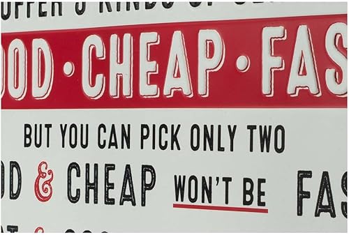 Miniatura 4 de Good Cheap Fast Services - Letrero de metal en relieve, divertido letrero de garaje vintage, gran idea de regalo