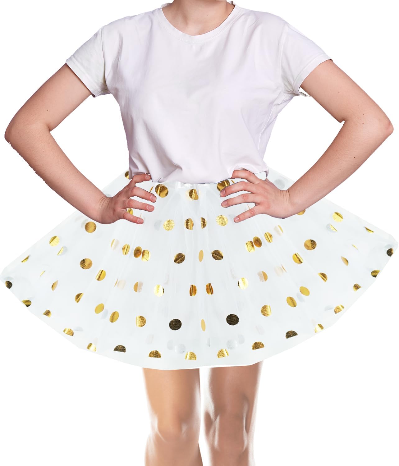 Adult Teens Women Polka Dots Tulle Tutu - Girls Red White Blue Green Black Tutu Skirt Dress-Up Halloween Party Costumes