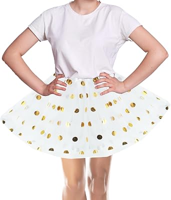 Adult Teens Women Polka Dots Tulle Tutu - Girls Red White Blue Green Black Tutu Skirt Dress-Up Halloween Party Costumes