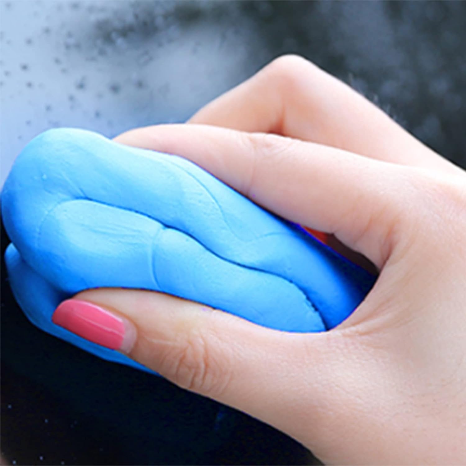 Keenso Car Cleaning Clay Reusable Efficient Car Detailing Clay for Glass Vehicles, Fine Fibre Rubber Material