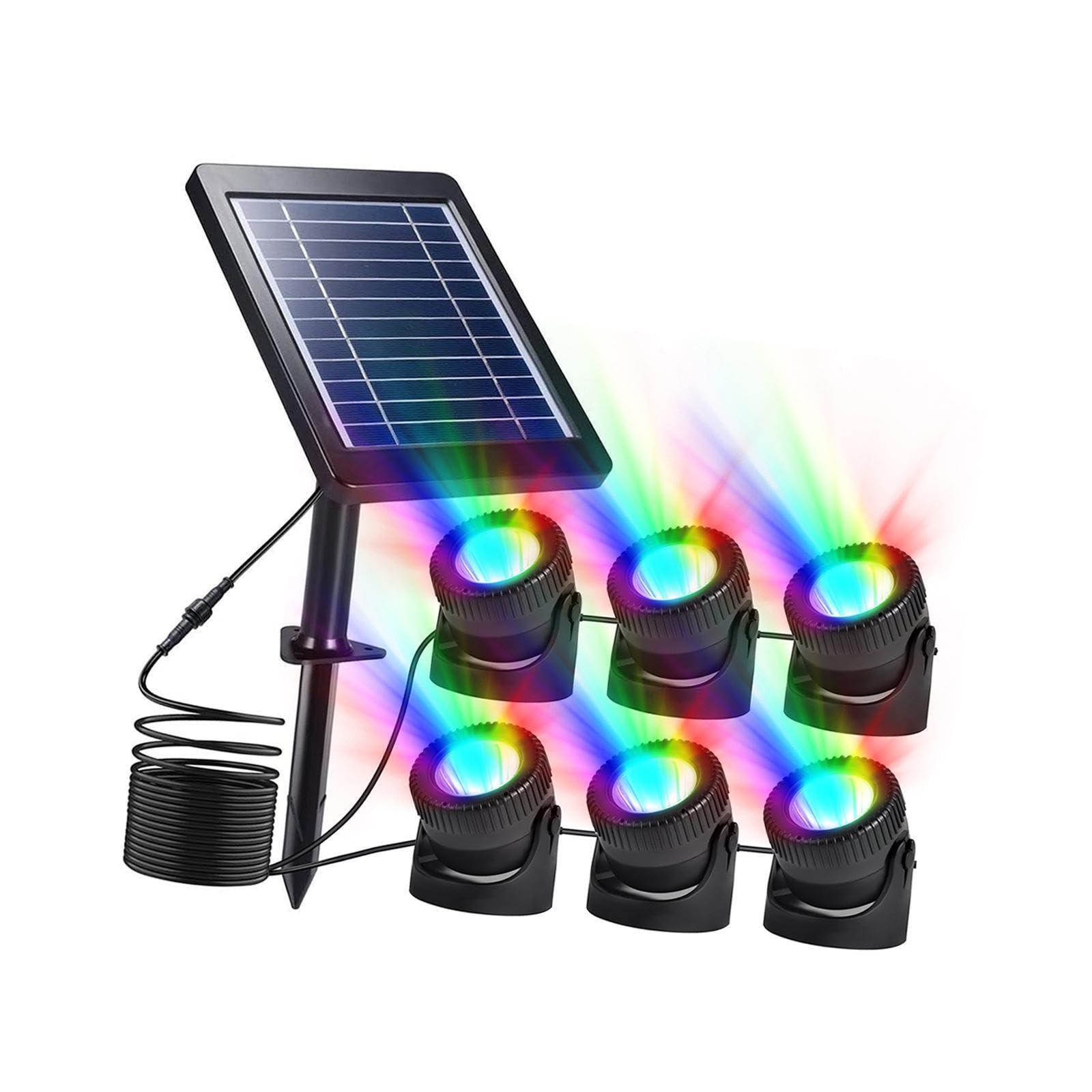 Le luci per laghetti ad energia solare IP68, resistenti e impermeabili, illuminano stagni e giardini, migliorando magnificamente l'atmosfera acquatica. Luce solare per