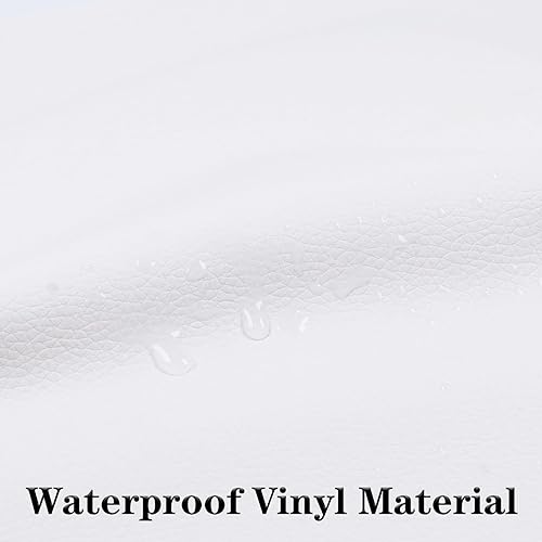 Miniatura 4 de Tela de cuero de vinilo, material impermeable marino de 55 x 36 pulgadas, tapizado de piel sintética, 0.024 in de grosor, anti-UV, sin pelar, para