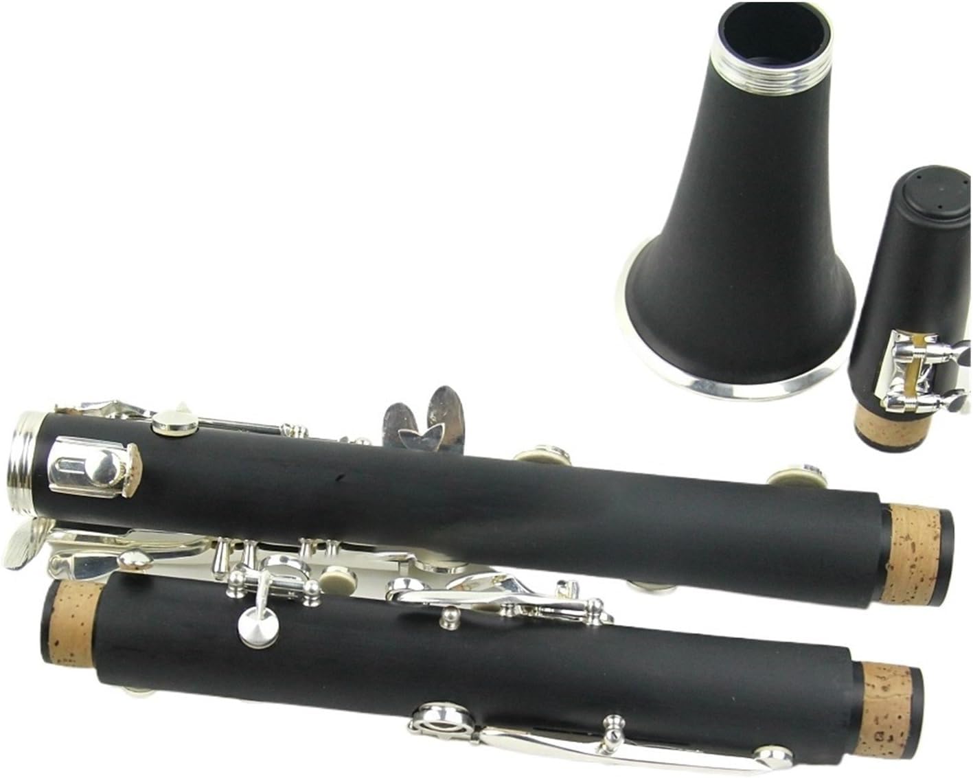 17key B Flat Clarinet Instrument Double Two Section Performance Beginner(Silver plating)