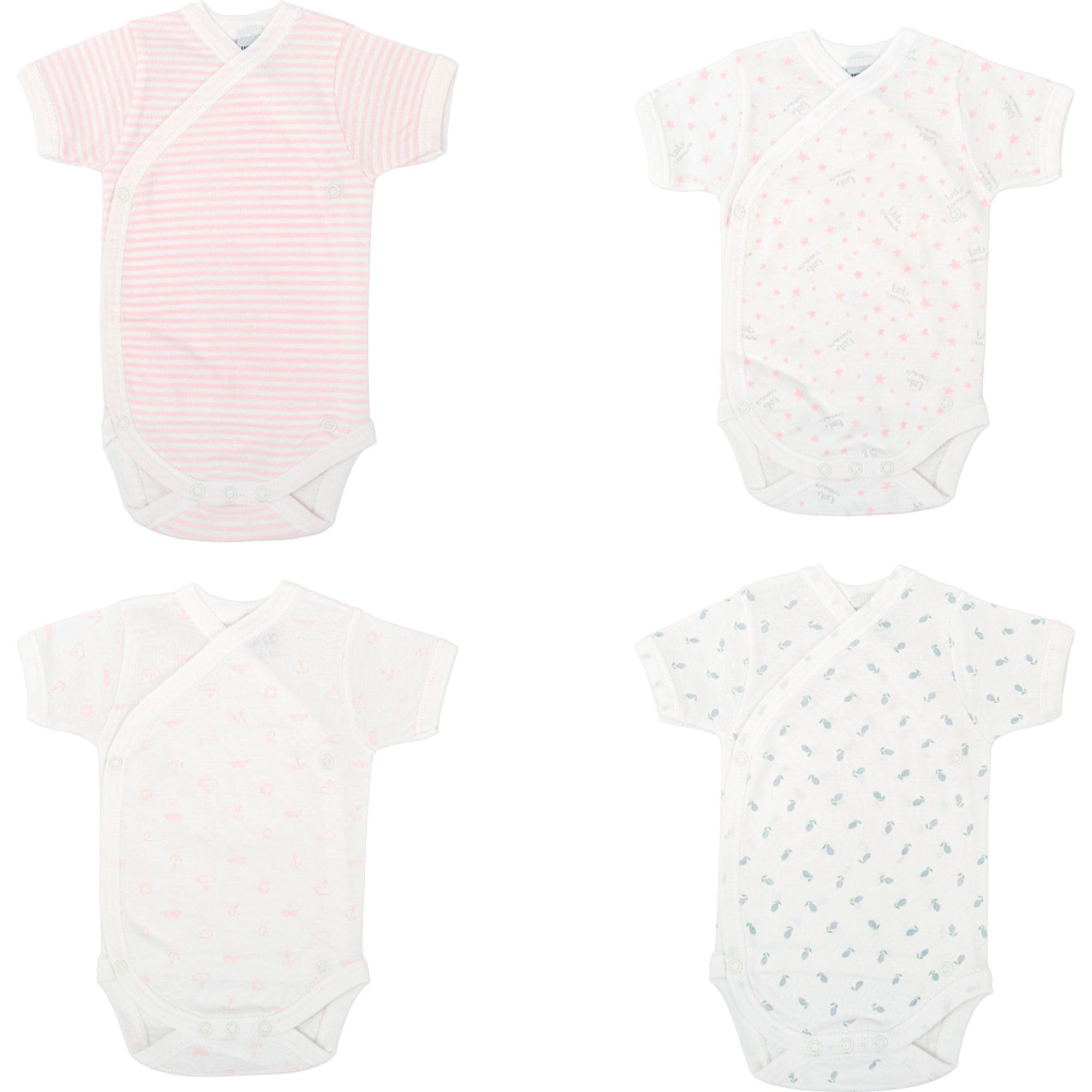 BABIDU Body niemowlęce z krótkim rękawem, 100% miękka, oddychająca bawełna, unisex, odzież dla niemowląt, chłopców i dziewczynek, body dla noworodków, idealne do skóry wrażliwej i na co dzień