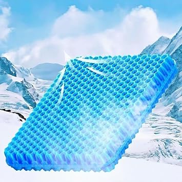 Honeycomb Gel Seat Cushion, Ergonomic Breathable Chair Pad for Tailbone Pain Relief, Pressure Reducing Support Cushion for Office Chair, Car Seat, Home Desk & Wheelchair COLOR-2,30x25cm