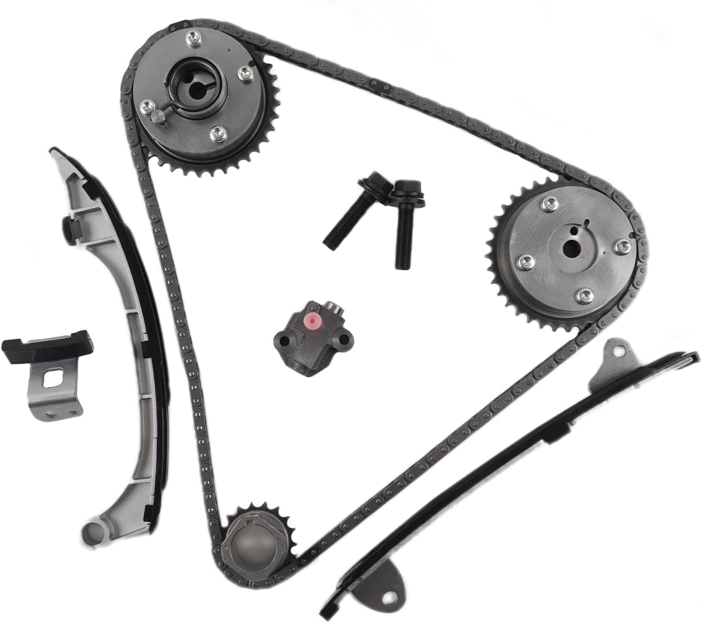 Timing Chain Kit 13540-36010 13050-0V010 13070-0V010 with Guide Tensioner VVT Sprocket Compatible with Camry Compatible with Highlander Compatible with RAV4 SIENNA VENZA 2.5L 2.7L 2009-2015
