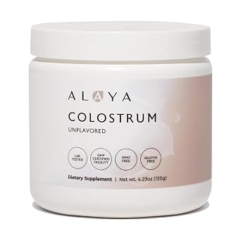 مسحوق لبن البقر من Alaya Naturals، غذاء خارق، لبن حيوي نشط لصحة الأمعاء، ودعم المناعة، والتوازن الهرموني واستعادة العضلات، متوفر بيولوجيًا، غير معدّل وراثيًا، خالٍ من الجلوتين