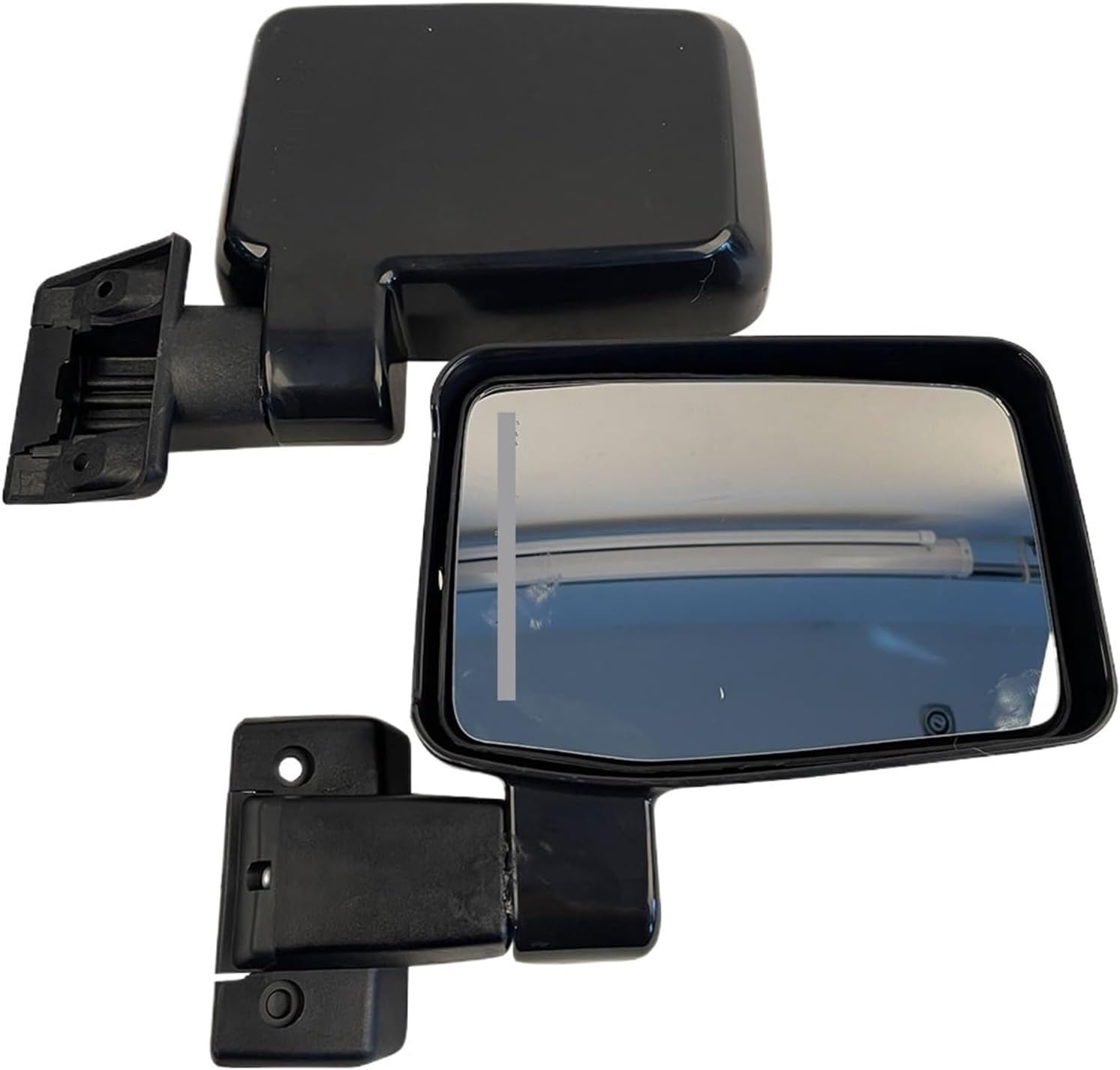 Car SUV Rearview Mirror Compatible For Toyota For Land For Cruiser For Prado Bj70 Fj78 Year 1987-1996(Pair Black) (Pair plating)