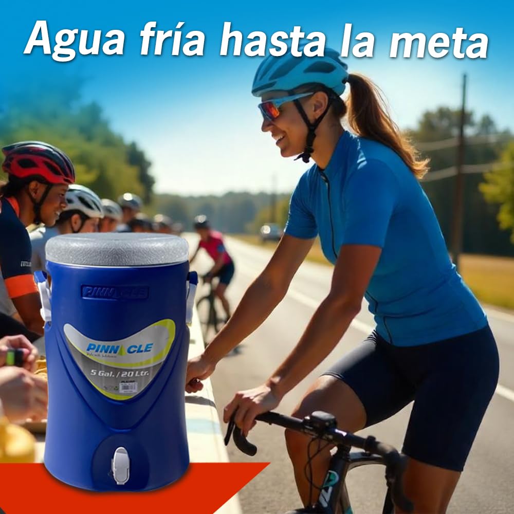 Pinnacle Bidones para Agua – Bidon Agua con Grifo y Dispensador de Agua – Ultra Resistente, con Aislante PU Ideal para Eventos Deportivos y Competiciones (20 litros)