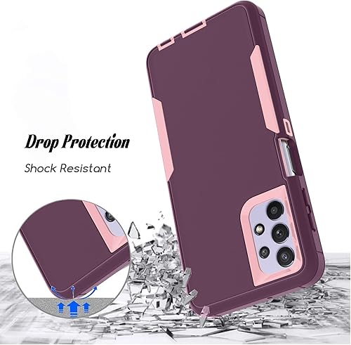 Miniatura 9 de Asuwish Funda de teléfono para Samsung Galaxy A32 5G 2021 de 6.5 pulgadas con cubierta protectora de pantalla y accesorios de celda de doble capa,