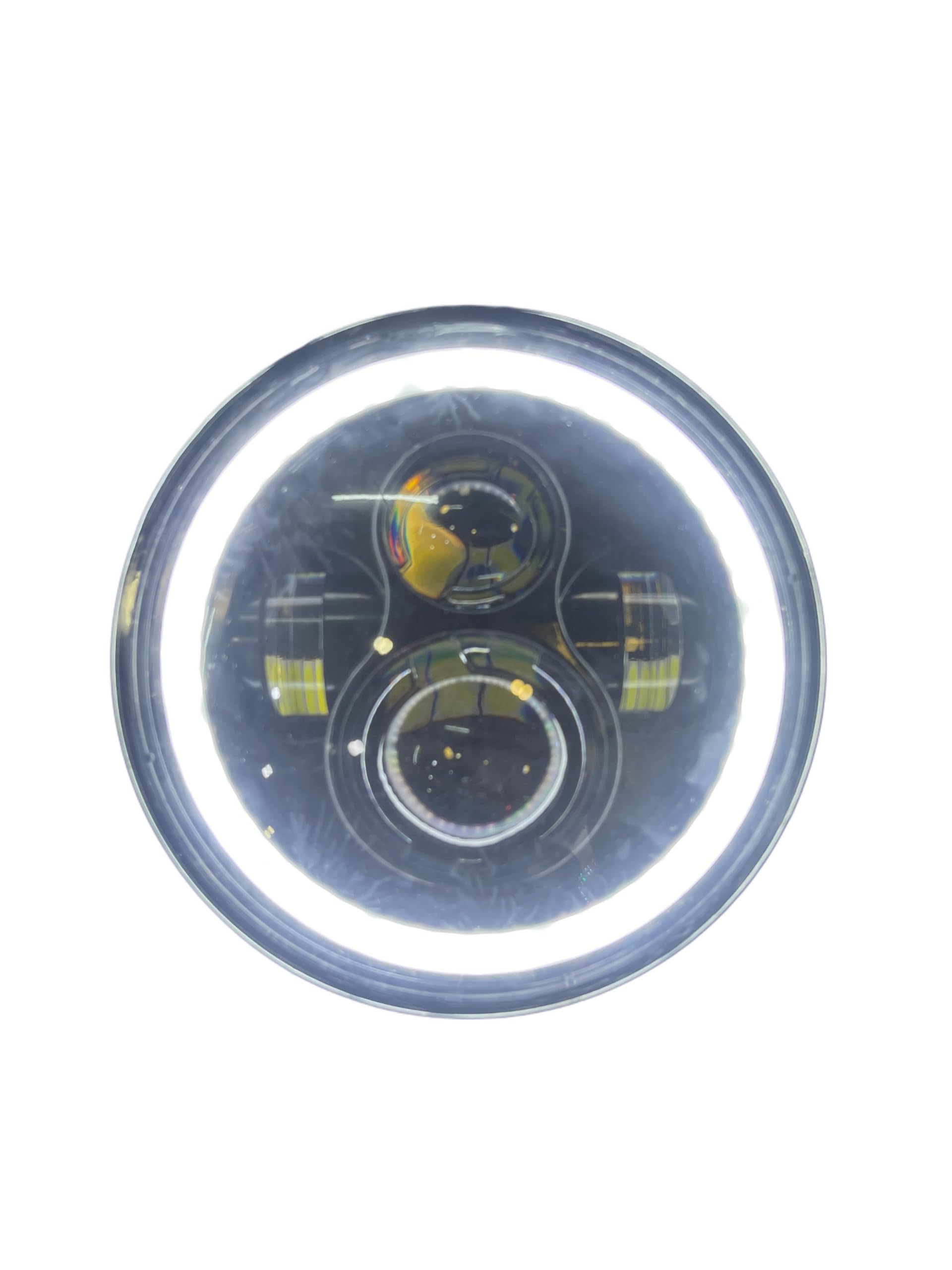 K D 7" LED Headlight - Blazing 110W | High/Low Beam, DRL | H4 Plug & Play Compatible With Bullet (Ryal Enfld), Thar, Gypsy-image-30