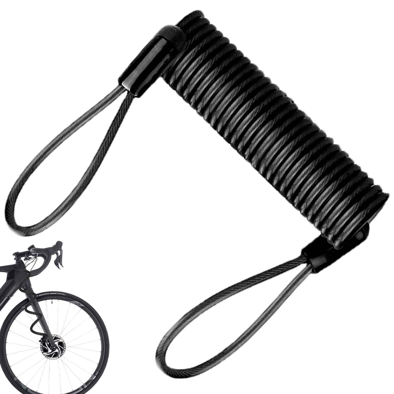 Câble Antivol à Ressort Pour Casque De Moto | Longueur 120 Cm | Acier Renforcé - Noir/Rouge/Bleu