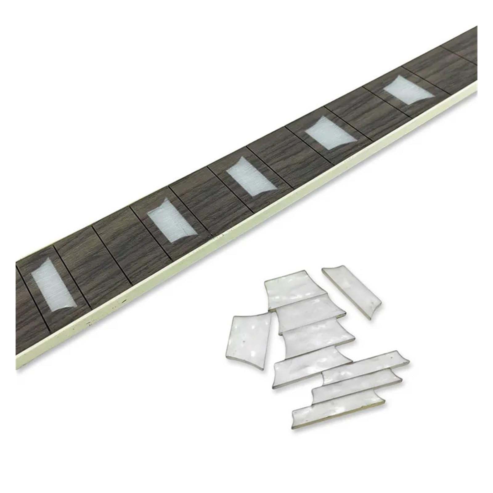 Intarsio Trapezoidale Bianco Da 9 Pezzi For Chitarra | 9 intarsi trapezoidali bianchi for una facile tastiera della chitarra