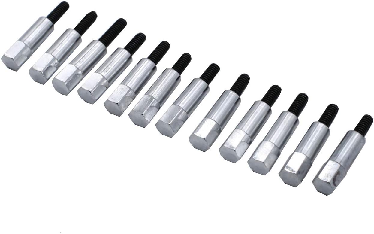 TAKPART12Pcs Valve Cover Bolt Set Chrome Stud Kit Compatible for Ford 289 302 351W
