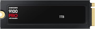 Samsung Memoria MZ- VAP1T0CW 9100 PRO SSD Interna 1TB, Con Disipador de Calor, PCIe 5.0 x4, NVMe 2.0, Memoria Diseñada para Profesionales y Jugadores, Compatible con PC, Móvil y Consola de Juegos
