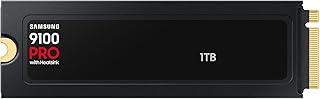 SAMSUNG Memory MZ-VAP1T0CW 9100 PRO Internal SSD with 1TB Heatsink, PCIe 5.0 x4, NVMe 2.0, SSD Designed for Professionals …