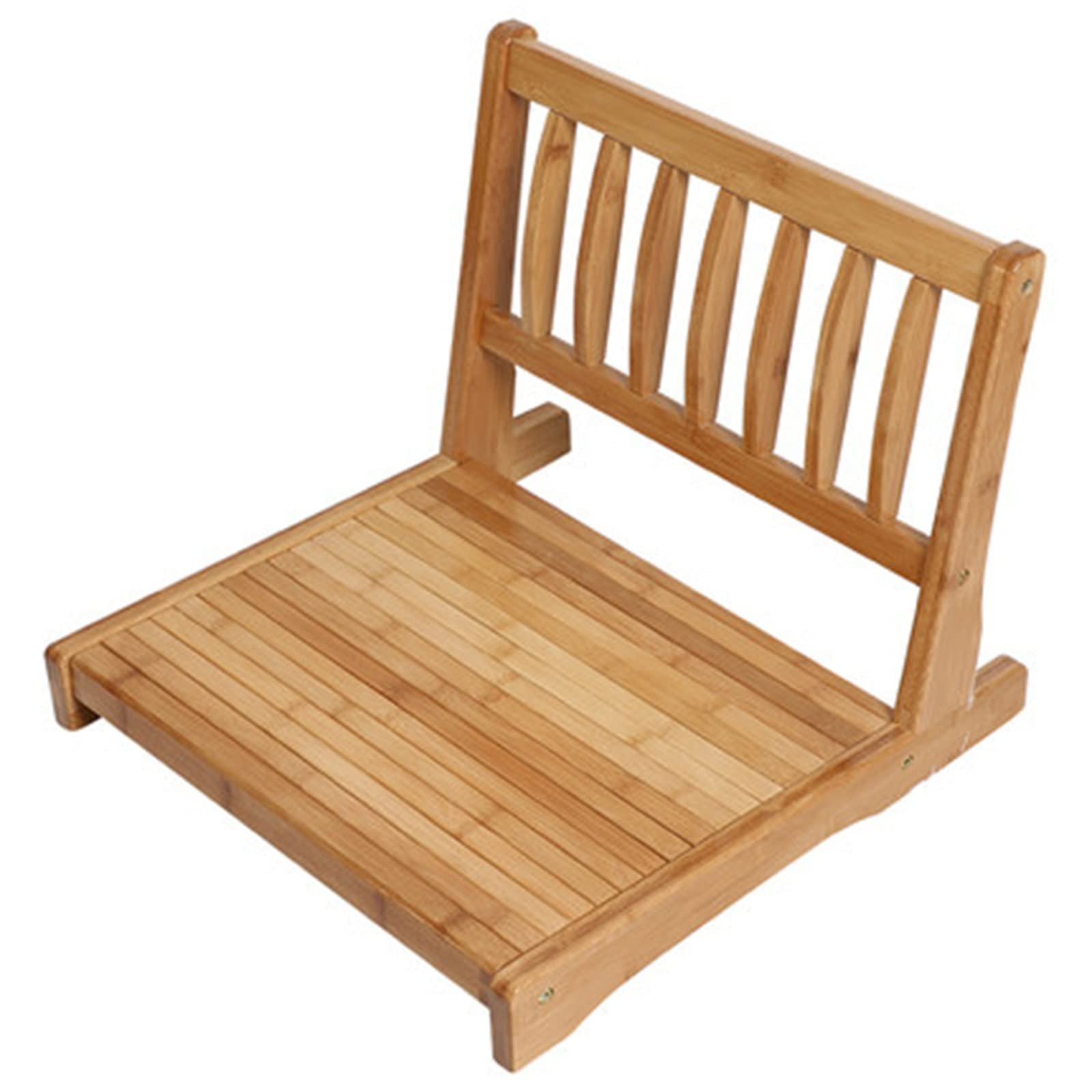 WOTZOV Floor Chair Bay Window Chair Backrest Lazy Seat Legless Chair Bed Chair Kang Table And Chair/Natural/50 * 39 * 49.5Cm，Natural 50 * 39 * 49.5Cm