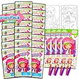 Strawberry Shortcake Party Favors Set for Kids - Bundle with 24 Mini Strawberry Play Packs | Coloring Book, Stickers, More (Strawberry Shortcake Party Supplies)